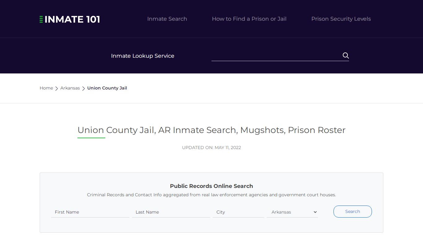 Union County Jail, AR Inmate Search, Mugshots, Prison Roster